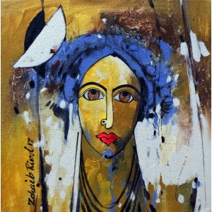 Zohaib Rind, 12 x 12 Inch, Acrylic on Canvas, Figurative Painting, AC-ZR-072